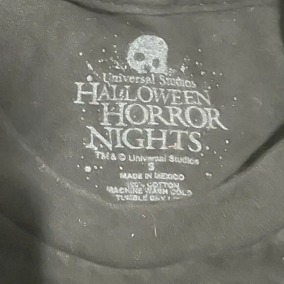 Halloween Horror Nights '17 Scream Team Universal Studios Black Shirt Men Sz Sm - Picture 4 of 4